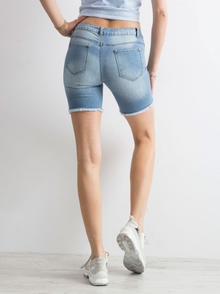 Szorty jeansowe damskie, niebieskie, Factory Price
