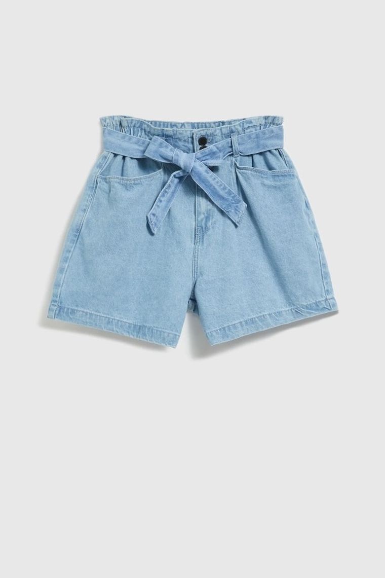 Szorty jeansowe damskie, niebieskie, Moodo