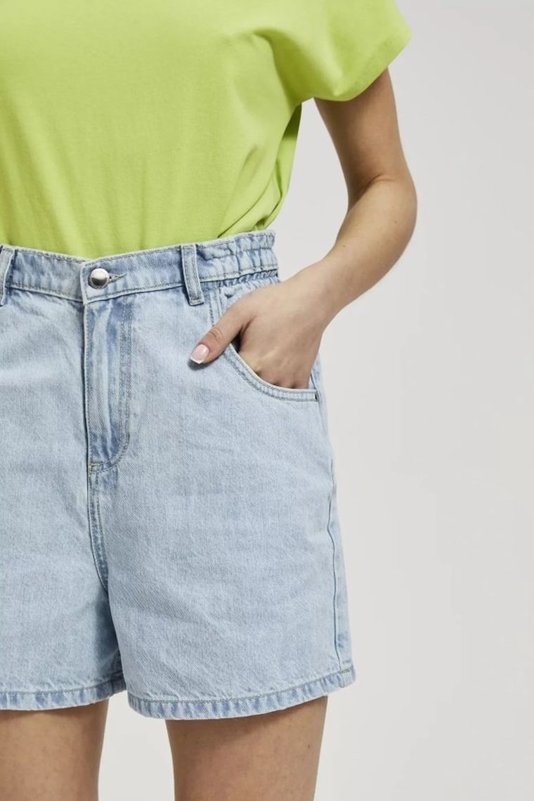 Szorty jeansowe damskie, niebieskie, Moodo