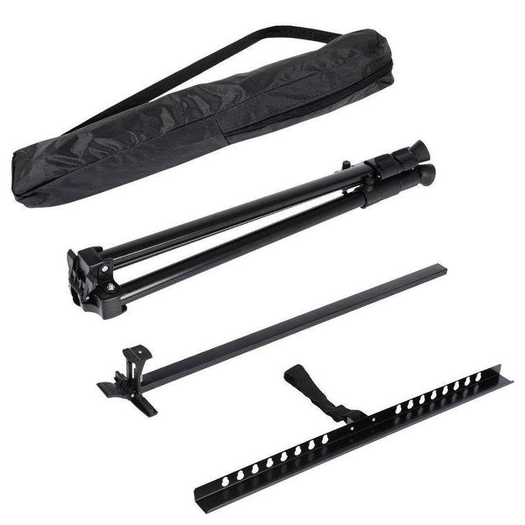 Sztaluga malarska z torbą, regulowana wysokość, metalowa czarna