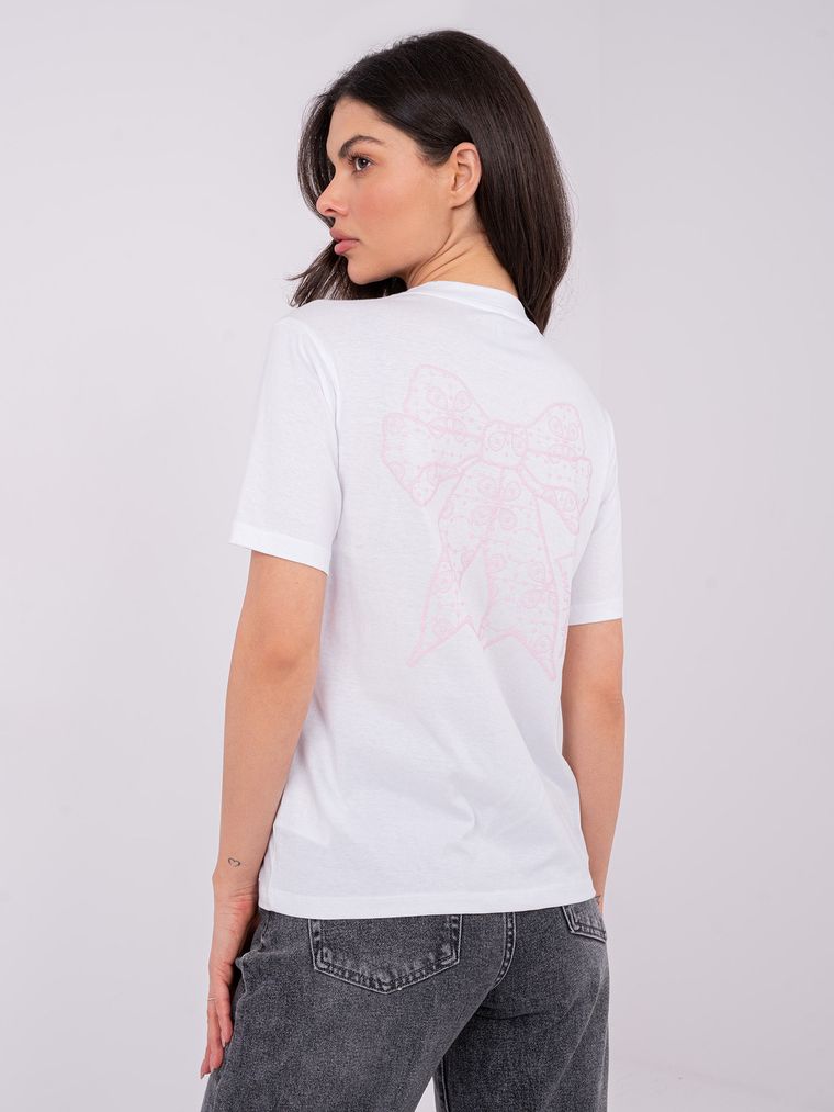 T-shirt damski, biały, Sublevel