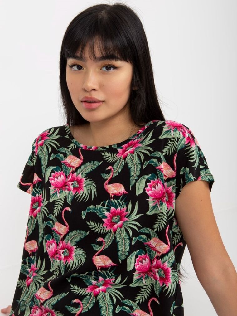 T-shirt damski, czarny, Sublevel