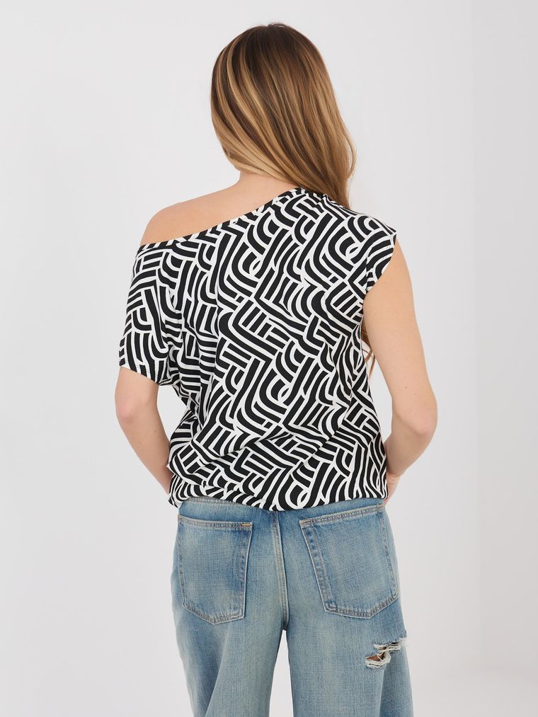 T-shirt damski, czarny, Sublevel