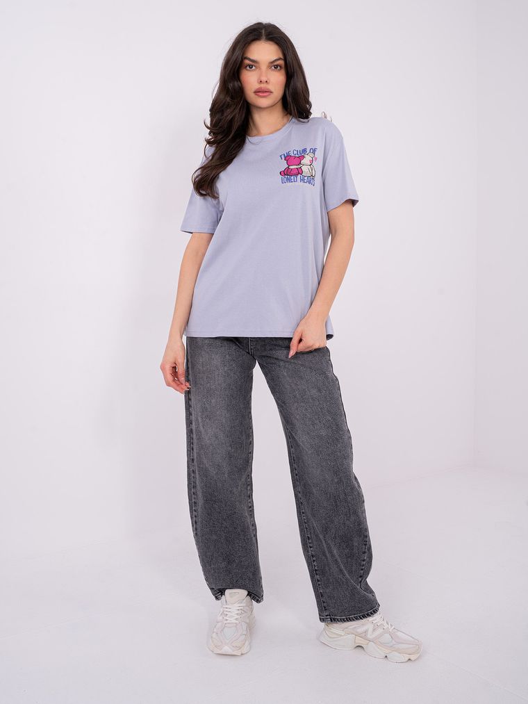 T-shirt damski, fioletowy, Sublevel