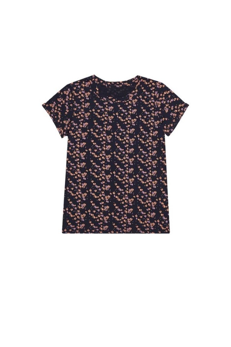 T-shirt damski, granatowy, Moodo