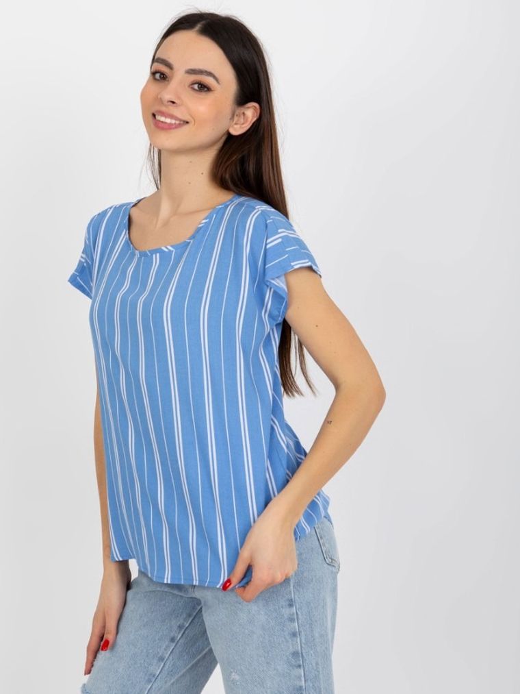 T-shirt damski, niebieski, Sublevel