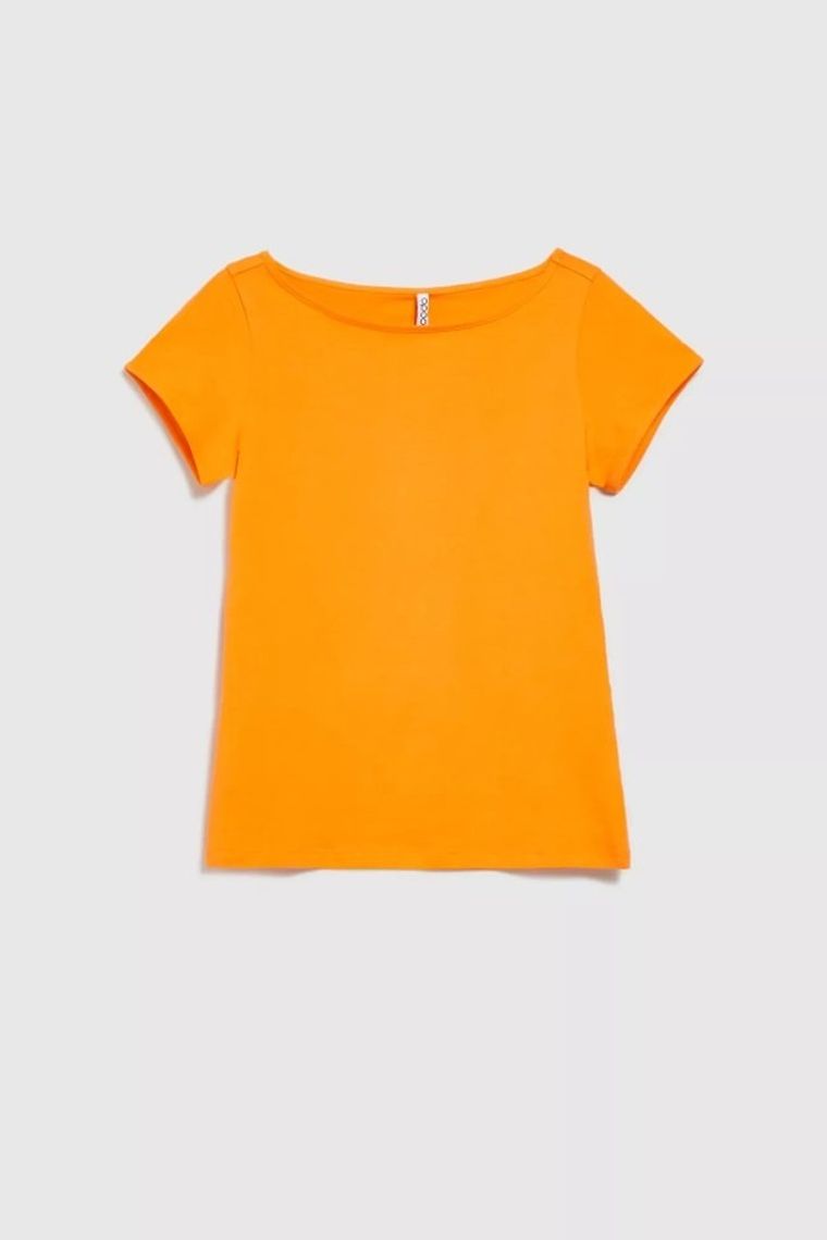 T-shirt damski, pomarańczowy, Moodo