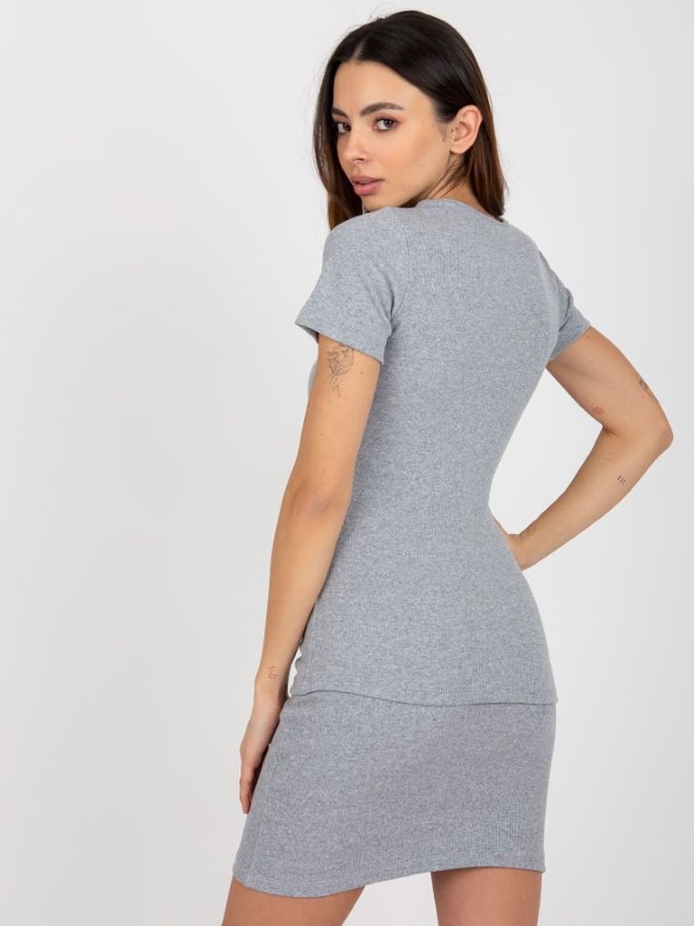 T-shirt damski, szary, Lily Rose