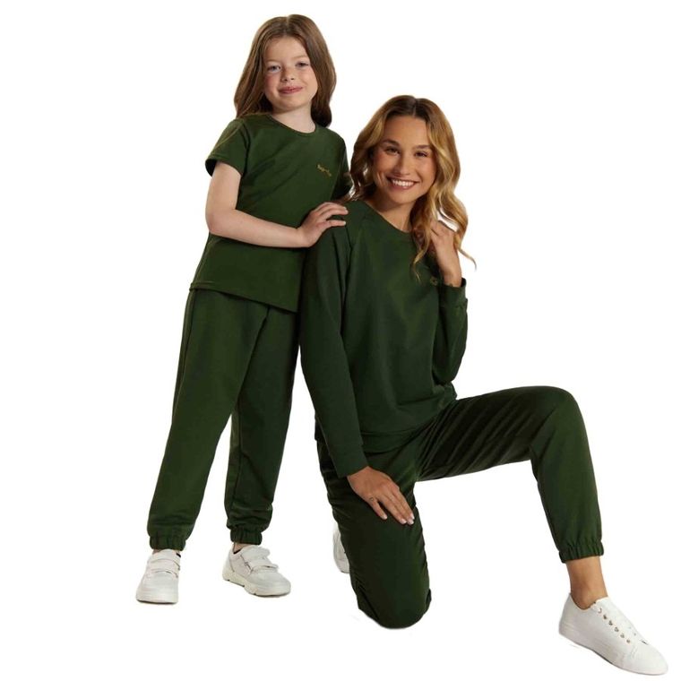 T-shirt dziewczęcy, khaki, Tup Tup