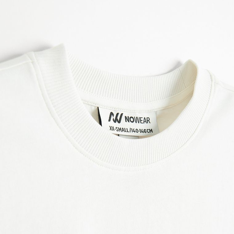 T-shirt oversize z bawełny czesanej NOWEAR