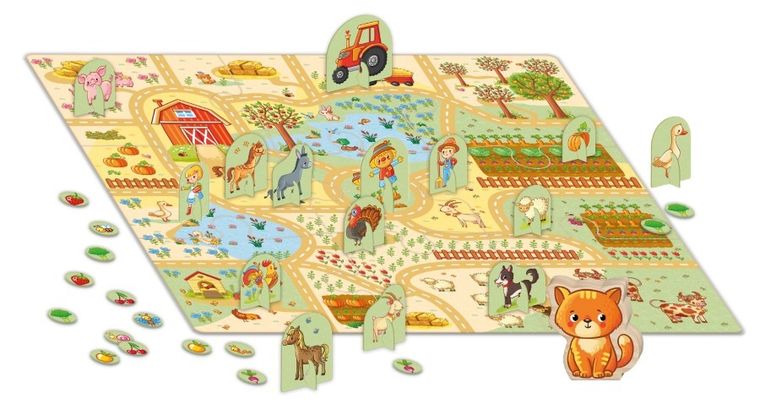 Tactic, Moje pierwsze puzzle i zabawa, Kot na farmie, puzzle z grą