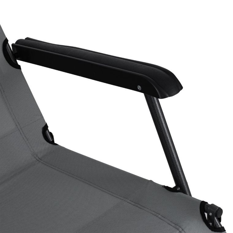 Tadar, Basic, leżak ogrodowy, jasny szary, 66-153-80 cm