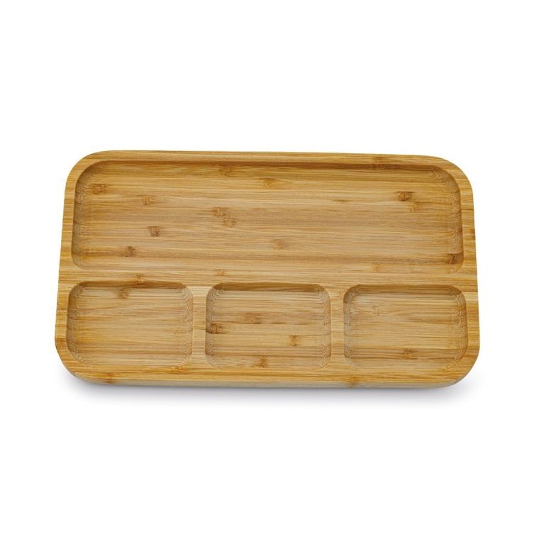 Tadar, drewniany półmisek bambusowy na przekąski, 33-19,5-1,6 cm