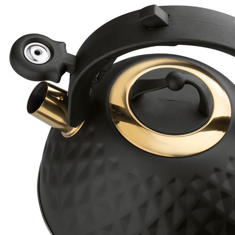 Tadar, Festo, czajnik, indukcja, czarny mat + złote elementy, 3l