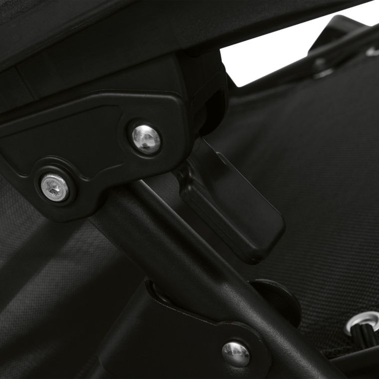 Tadar, leżak ogrodowy grawitacyjny, czarny, 66-160-110 cm