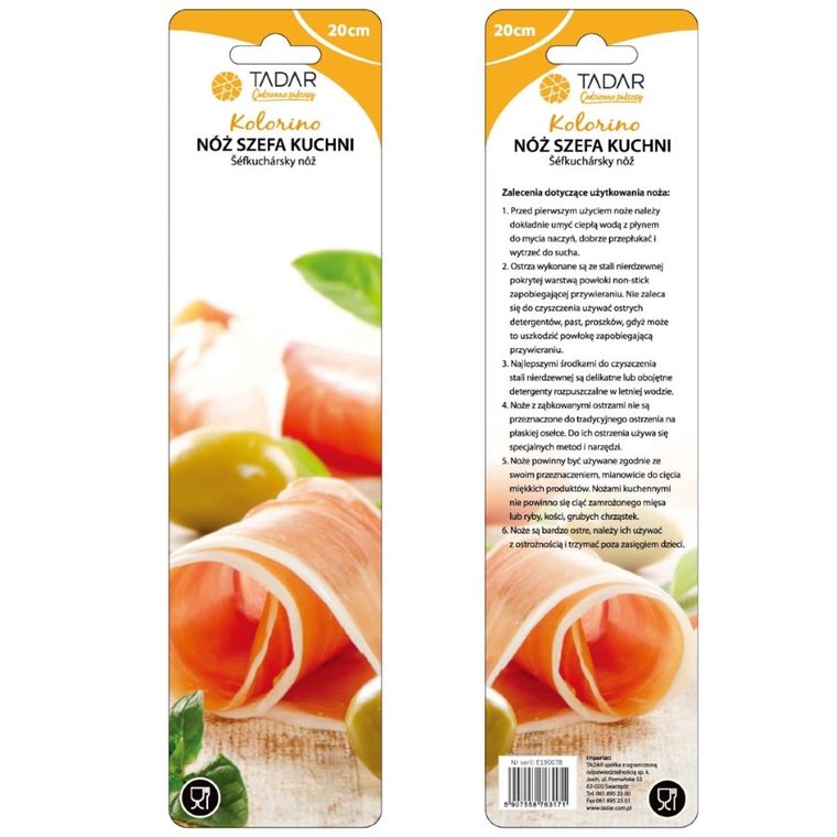 Tadar, nóż szefa kuchni, 20 cm, Kolorino
