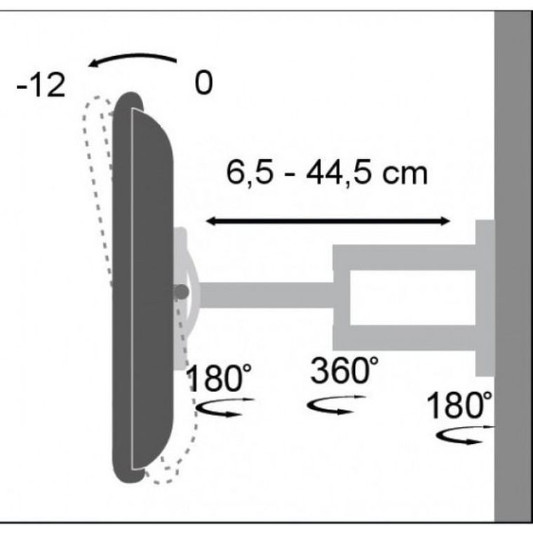 Techly, uchwyt ścienny TV LED/LCD, 19-37"