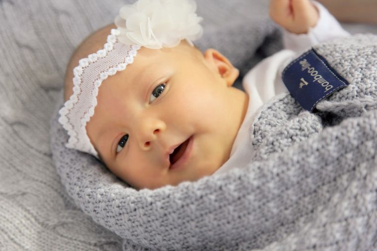 Texpol, La Tresse, kocyk bambusowy, 80-100 cm, szary