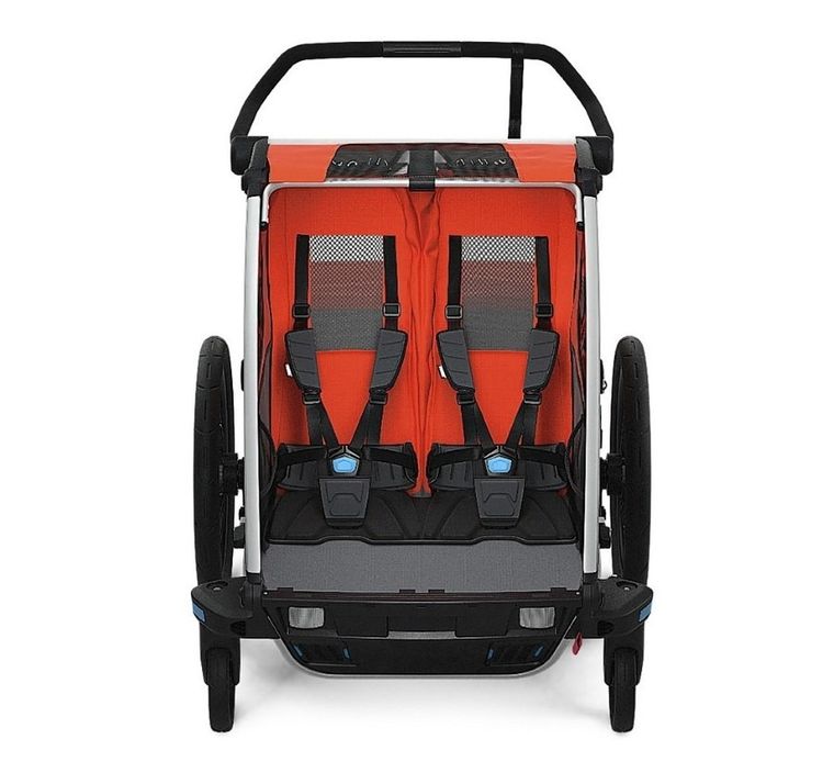 Thule, Chariot Cross 2, przyczepka rowerowa, czerwono-szara