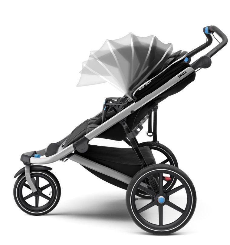 Thule, Urban Glide 2, wózek spacerowy bliźniaczy, jet black