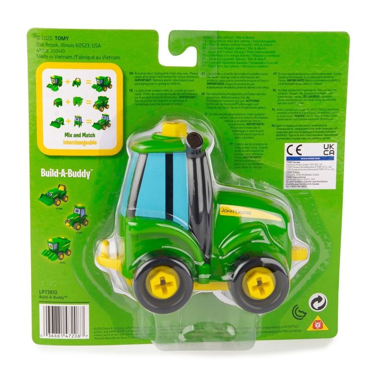 Tomy, John Deere, zbuduj mini traktorek Johnny, pojazd do skręcenia
