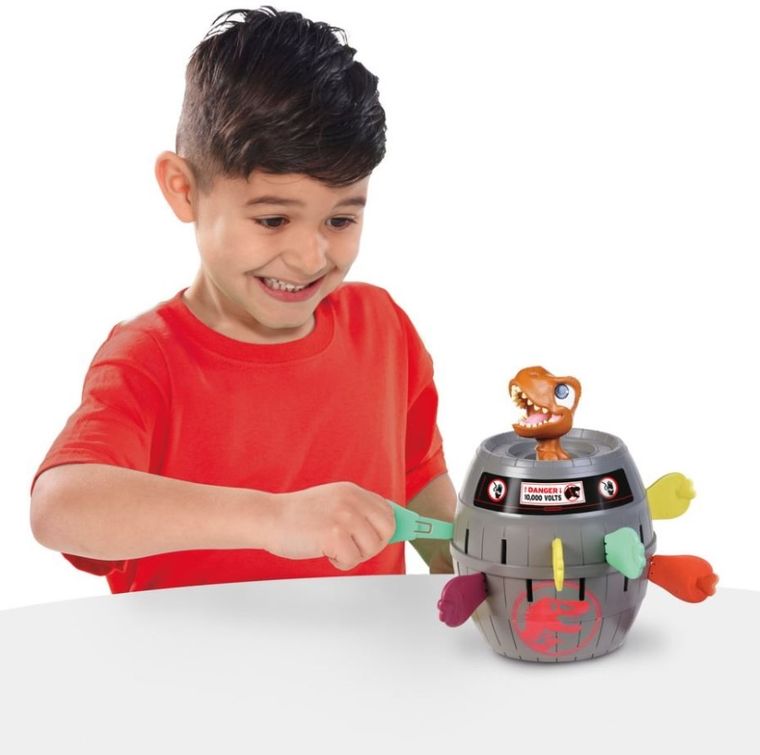 Tomy, Jurassic World, Pop Up, T-Rex, gra familijna