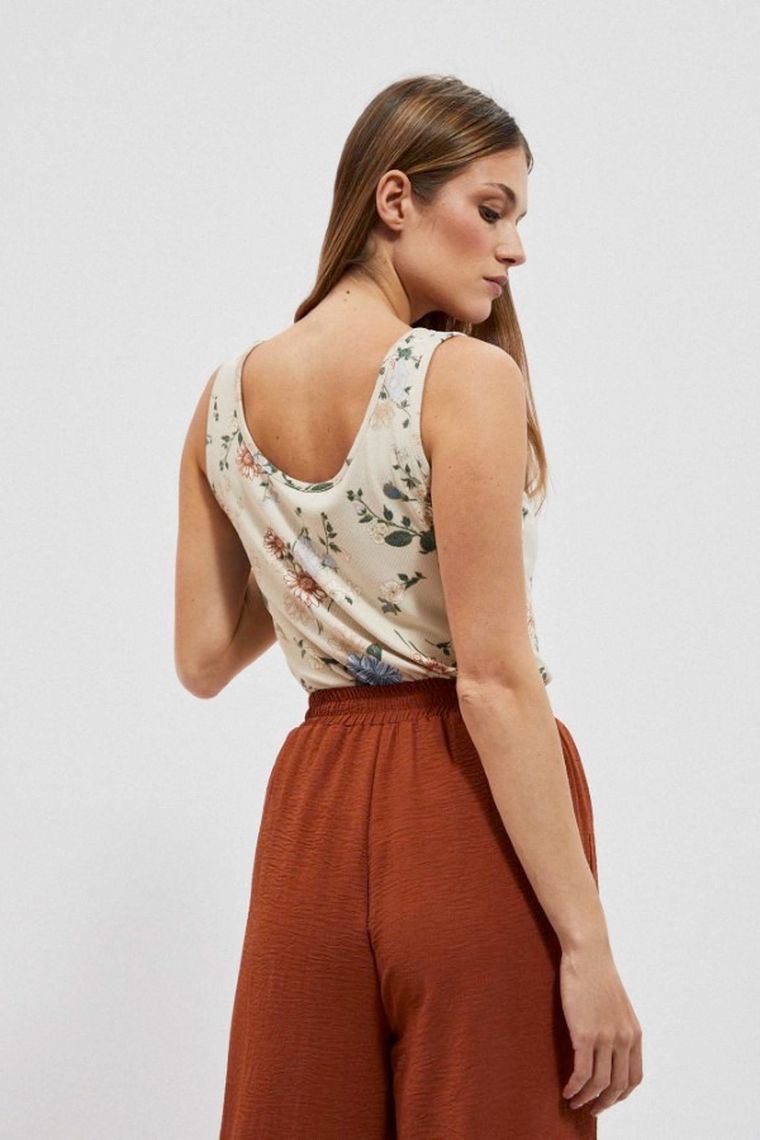 Top damski, beżowy, Moodo