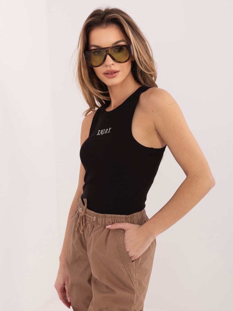 Top damski, czarny, Sublevel