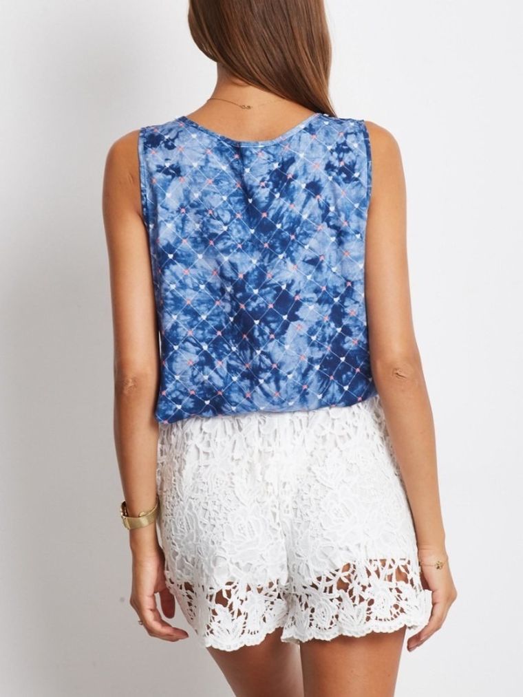 Top damski, niebieski, Factory Price