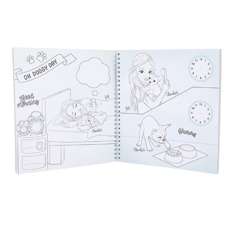 Top Model, Doggy, szkicownik, zestaw keatywny z naklejkami