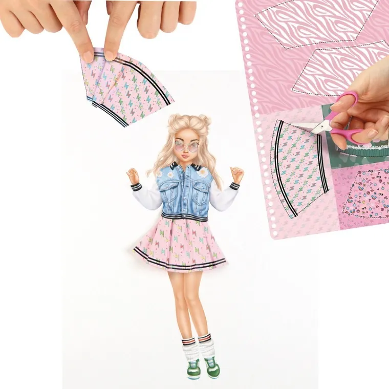 Top Model, Dress Me Up, Collage, zestaw kreatywny z naklejkami