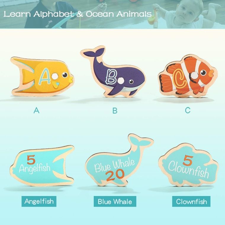 Topbright, Łowienie Rybek, gra w wiklinowym pudełku