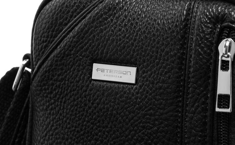 Torba, czarna, skóra ekologiczna, Peterson