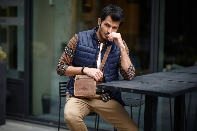 Torba, jasnobrązowa, skórzana, Always Wild