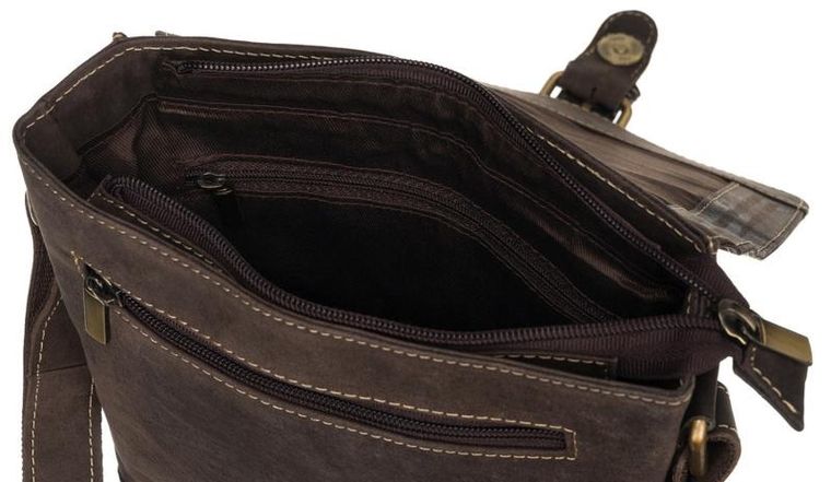 Torba listonoszka, brązowa, skórzana, Always Wild