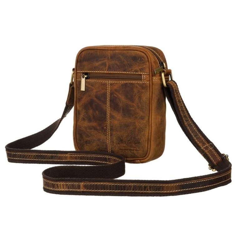 Torba listonoszka, brązowa, skórzana, Peterson