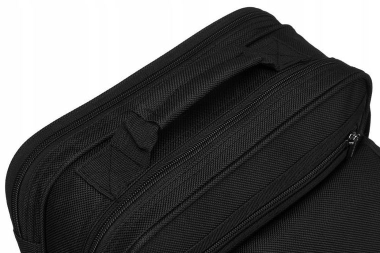 Torba listonoszka, czarna, materiałowa, Peterson