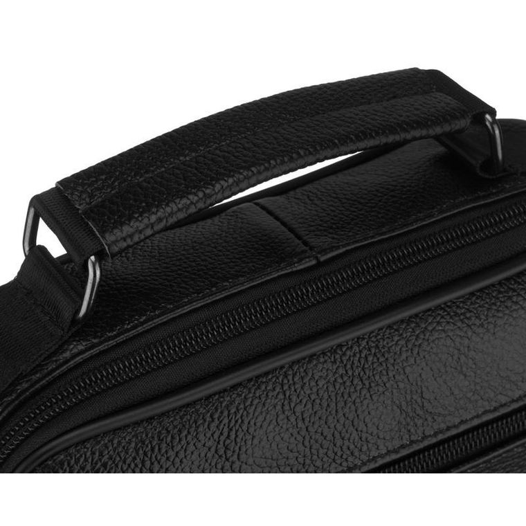 Torba listonoszka, czarna, skórzana, Rovicky