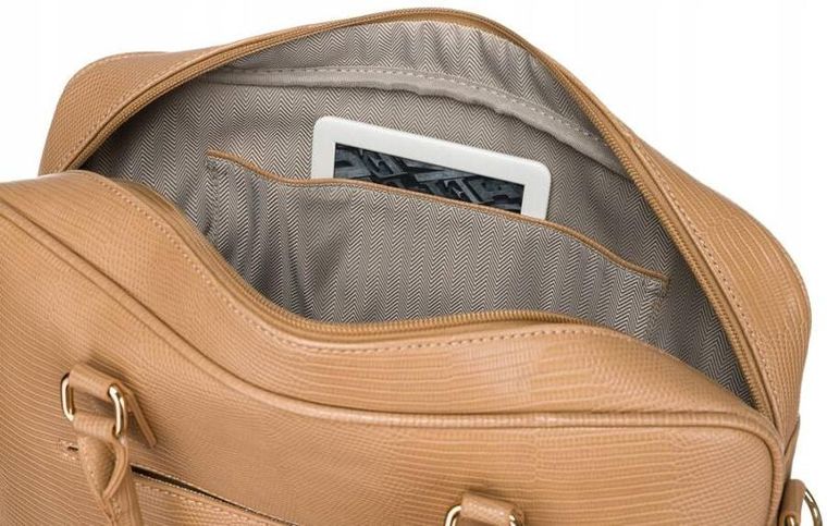 Torba na laptopa, brązowa, do 13,3", Peterson