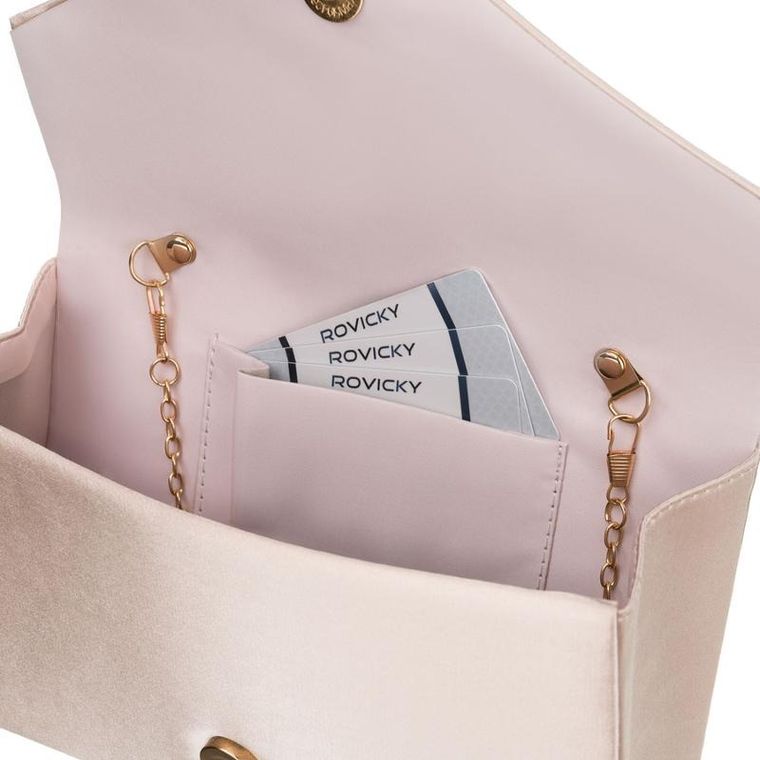 Torebka kopertówka, beżowa, Rovicky