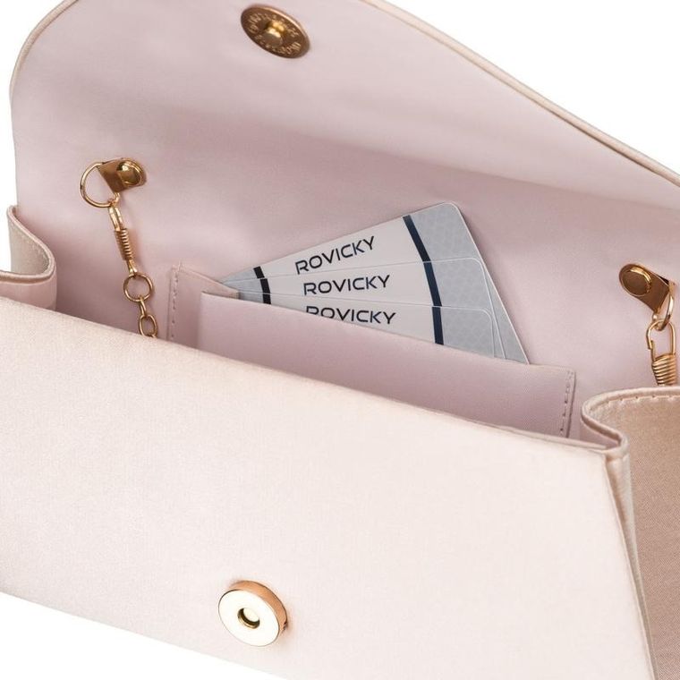 Torebka kopertówka, beżowa, Rovicky