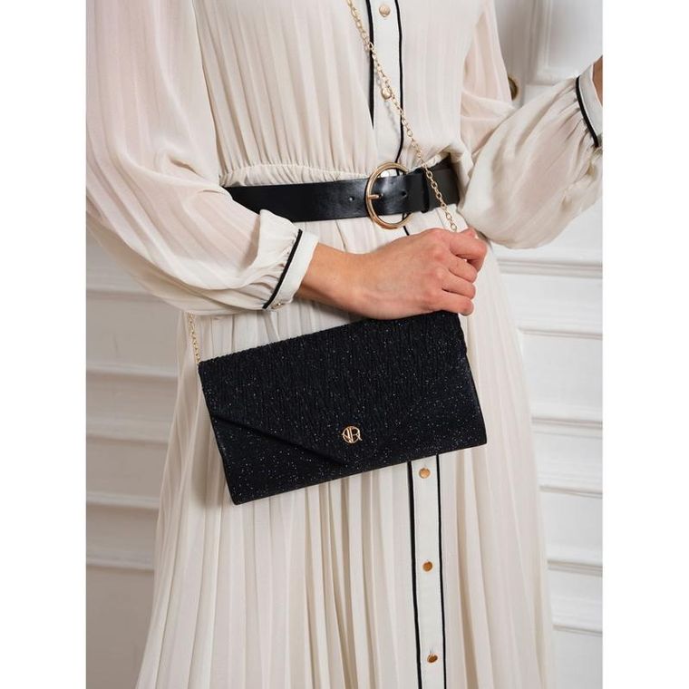 Torebka kopertówka, granatowa, Rovicky