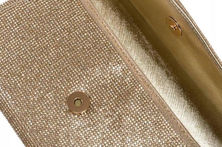 Torebka kopertówka, złota, Peterson