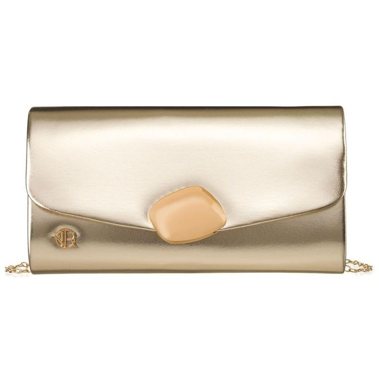 Torebka kopertówka, złota, skóra ekologiczna, Rovicky