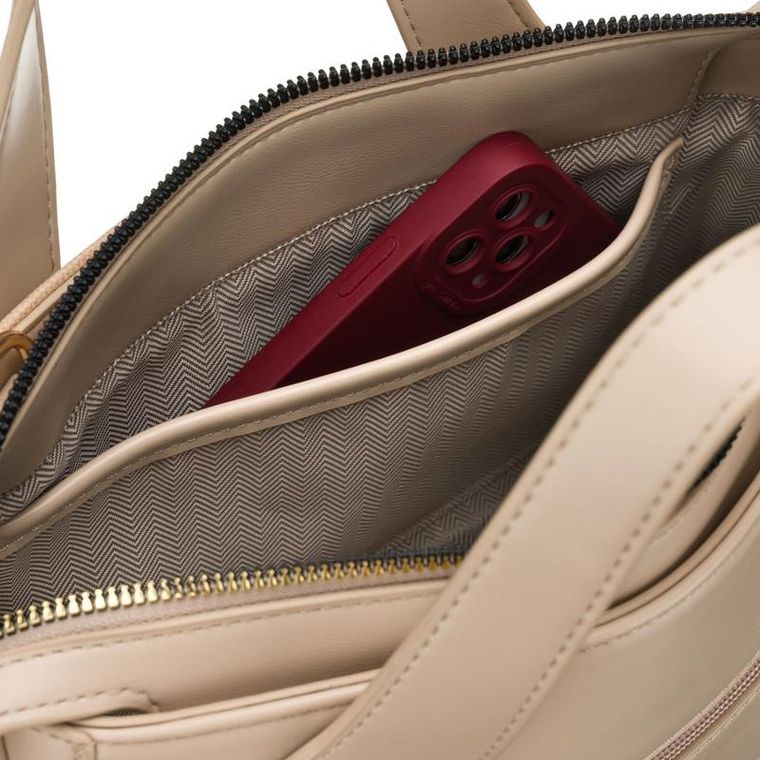 Torebka listonoszka, beżowa, Peterson