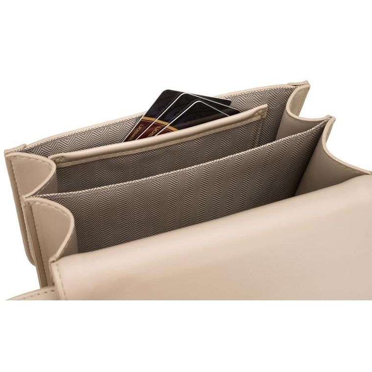 Torebka listonoszka, beżowa, Peterson