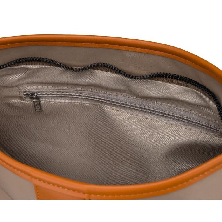 Torebka listonoszka, beżowa, skóra ekologiczna, Peterson