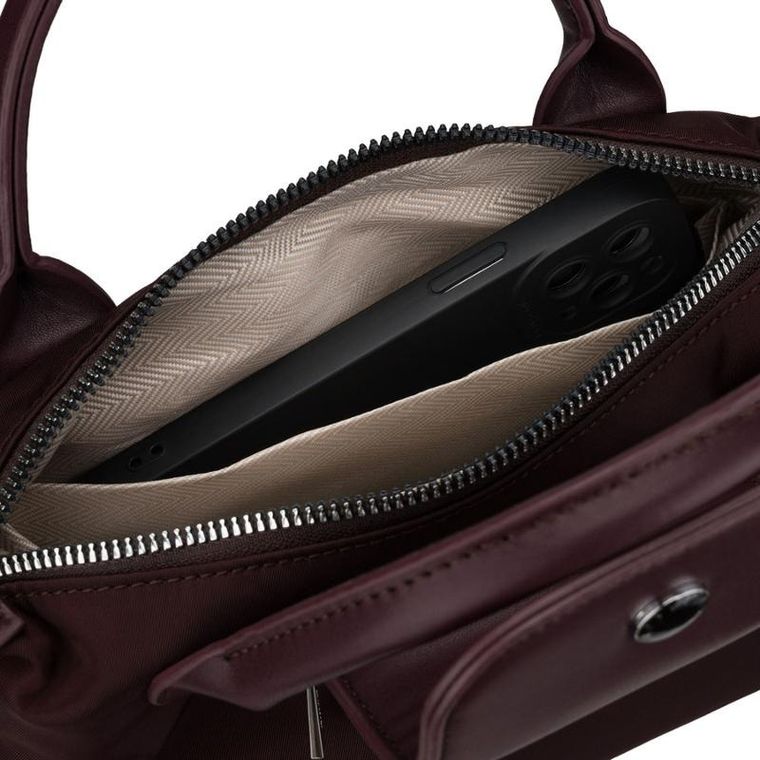 Torebka listonoszka, bordowa, Peterson