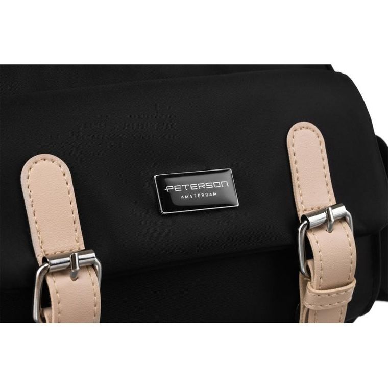 Torebka listonoszka, czarna, Peterson