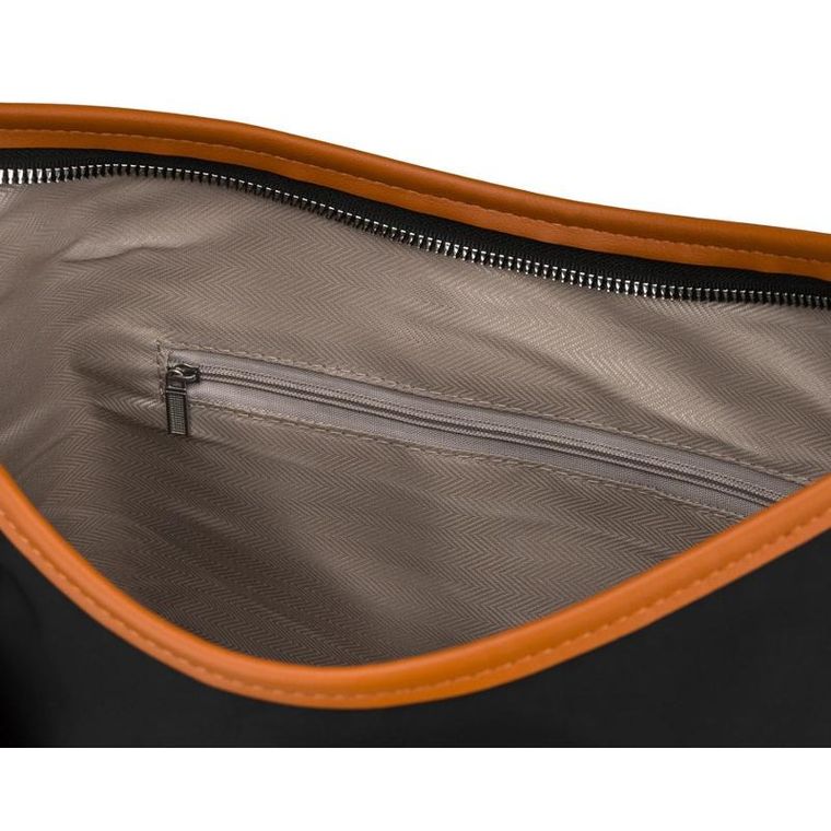 Torebka listonoszka, czarna, skóra ekologiczna, Peterson